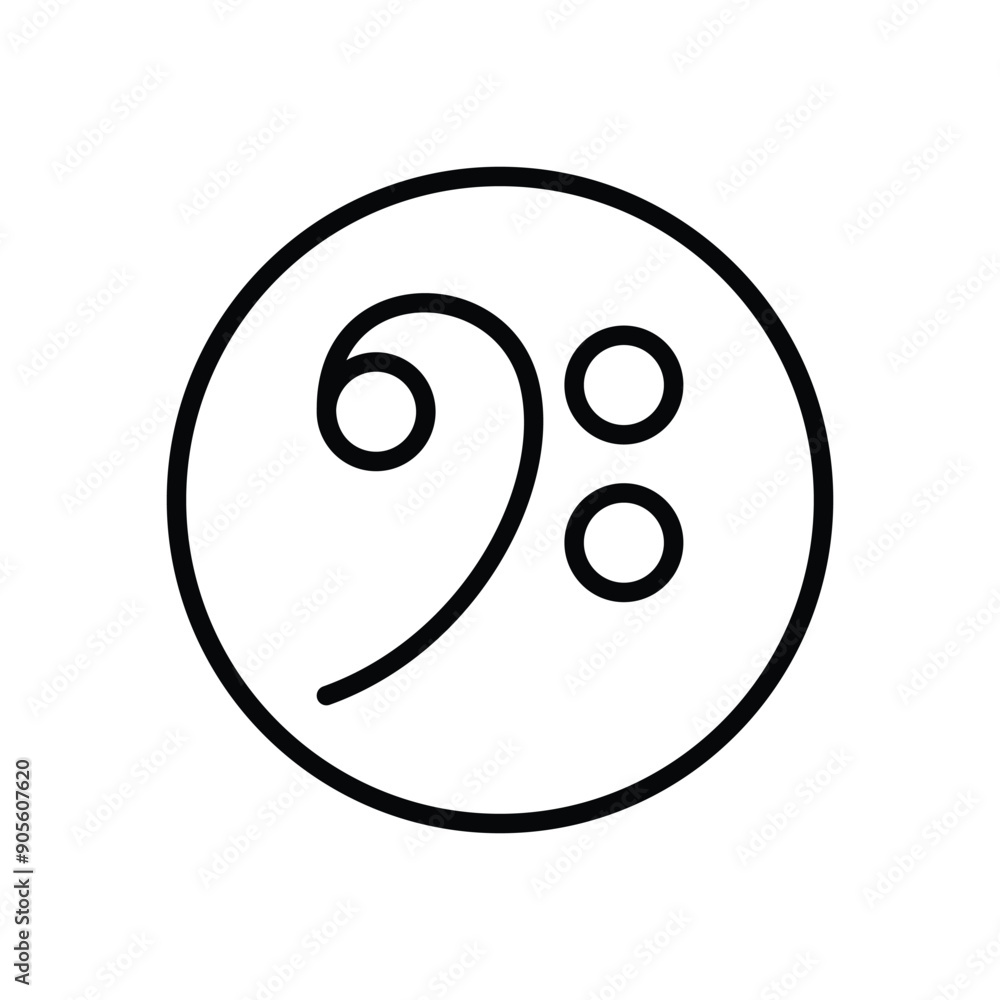 Bass clef vector icon Bass clef vector icon