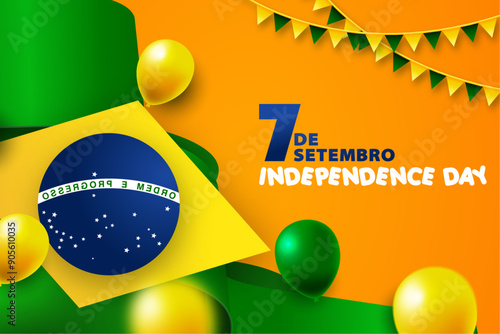 Brazil Independence Day Vector Template Design Illustration