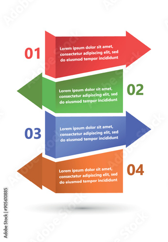 Modern and creative infographics made in the form of a vector template. Bright colors and abstract design elements are used. For use in presentations, web design and reports. Simple and clear.