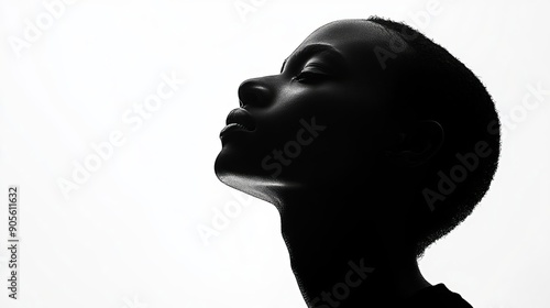 Silhouette of a man in deep thought