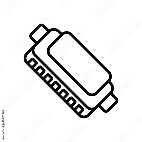 Harmonica vector icon