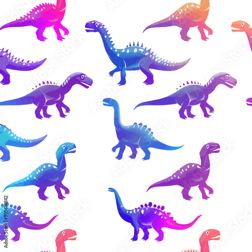 Colorful Dinosaur Pattern