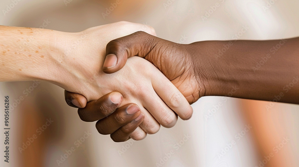 Close-up of a mentor's hand shaking hands with a mentee with abstract, detailed grip and gesture Close-up of a mentor's hand shaking hands with a mentee with abstract, detailed grip and gesture