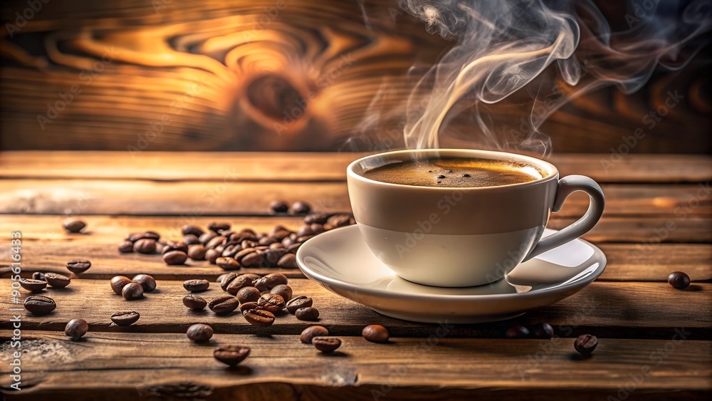 cup of coffee with beans cup of coffee with beans