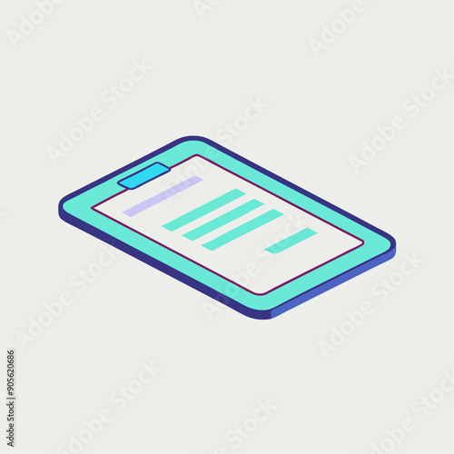 Medical record isometric vector icon illustration on a isolated white background (6) photo