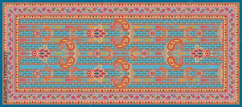 Pakistani Dupatta for digital print.Digital Dupatta design.