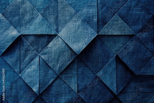 Wallpaper Mural A blue background with a pattern of squares. The squares are of different sizes and are arranged in a way that creates a sense of depth and texture. Scene is calm and serene, with the blue color Torontodigital.ca
