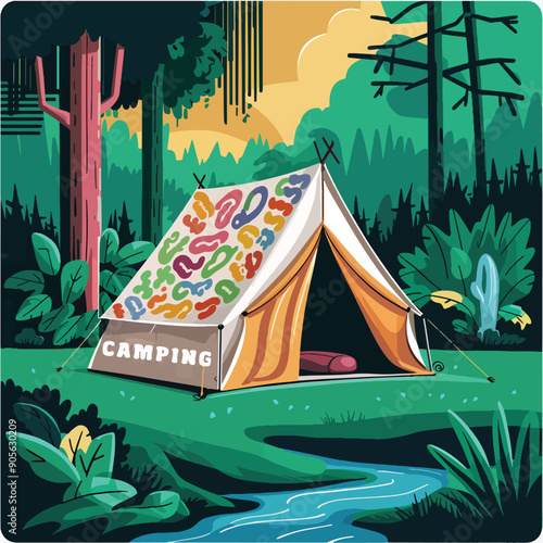 Camping Sublimation design