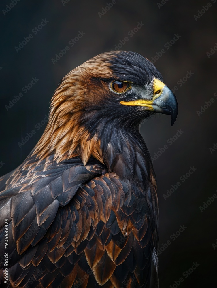 Obraz premium Close-up Portrait of a Majestic Golden Eagle