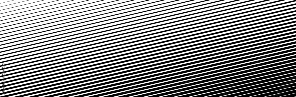 Black diagonal lines with a transition from thin to thick thickness. Striped gradient wallpaper drawn in ink. Abstract geometric background with monochrome stripe texture. Vector illustration. Black diagonal lines with a transition from thin to thick thickness. Striped gradient wallpaper drawn in ink. Abstract geometric background with monochrome stripe texture. Vector illustration.