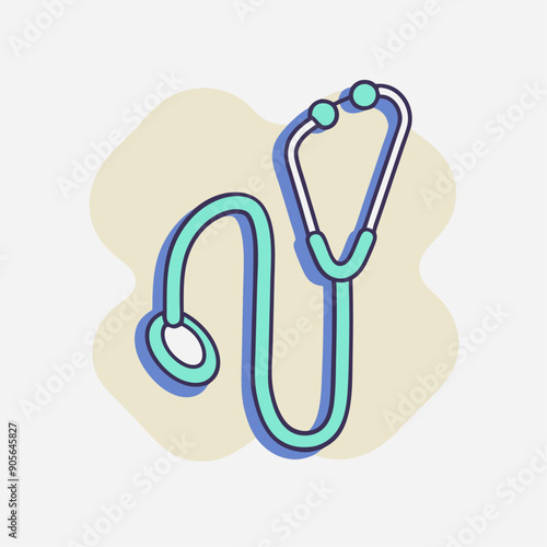 Stethoscope isometric vector icon illustration on a isolated white background (3)