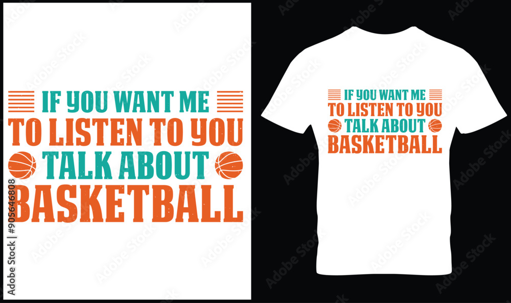 Fototapeta premium Basketball t-shirt design vector graphic. 