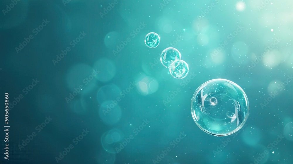 Abstract blue background with bubbles and bokeh lights. Abstract blue background with bubbles and bokeh lights.