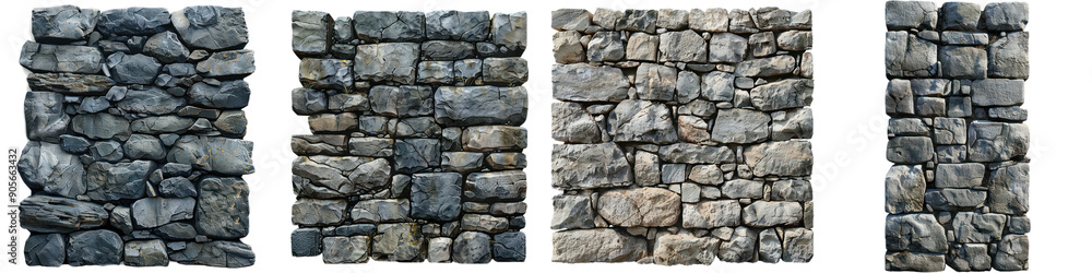 Textured stone wall panels showcasing a rugged and natural design, ideal for architectural and decorative applications. transparent background Textured stone wall panels showcasing a rugged and natural design, ideal for architectural and decorative applications. transparent background
