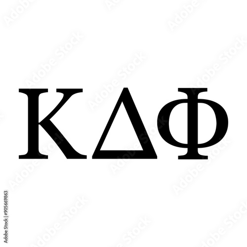 Kappa Delta Phi greek letter, ΚΔΦ greek letters photo