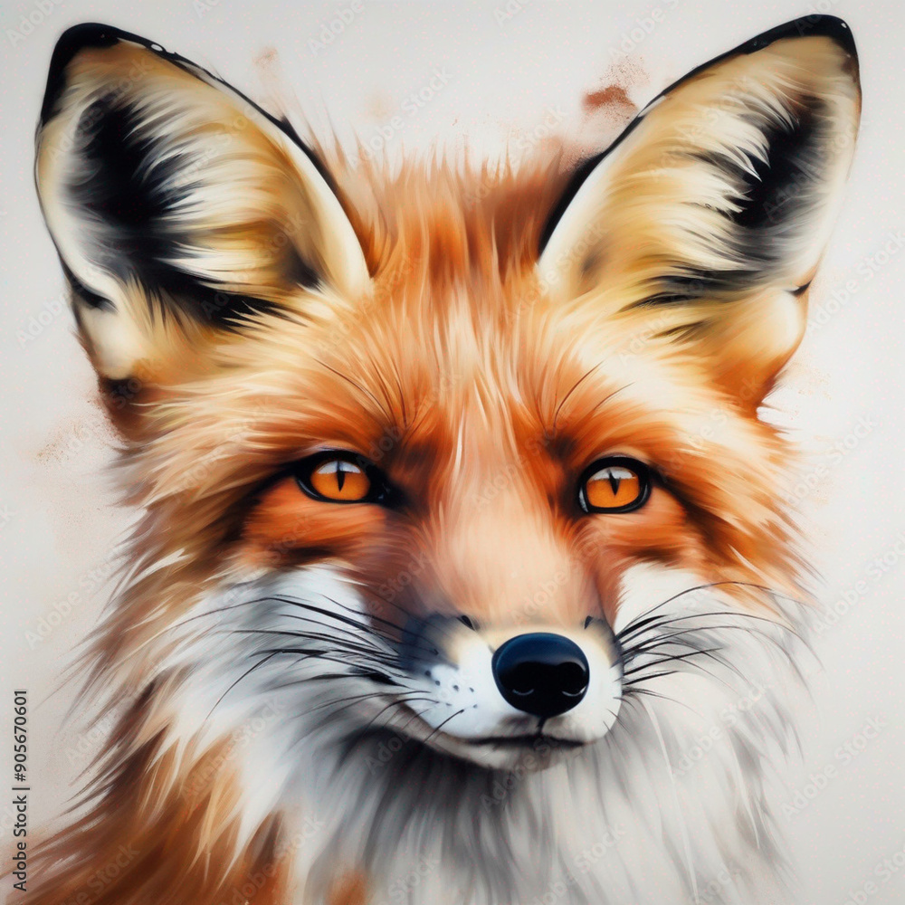 Naklejka premium red fox isolated on white