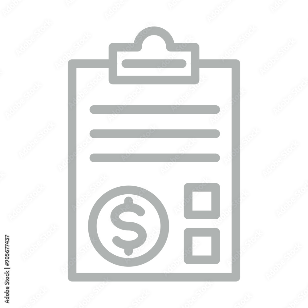 Financial Information Vector Line Grey Icon Design Financial Information Vector Line Grey Icon Design