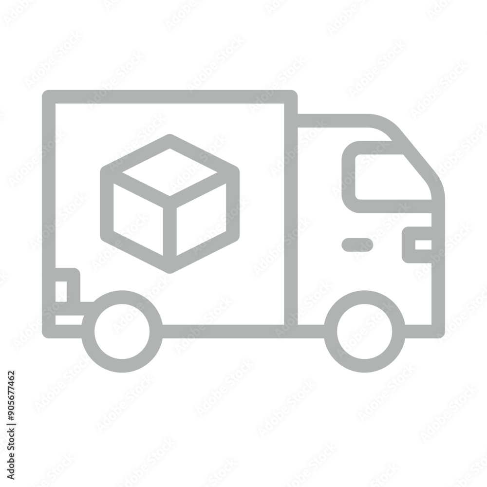 Logistics Vector Line Grey Icon Design Logistics Vector Line Grey Icon Design