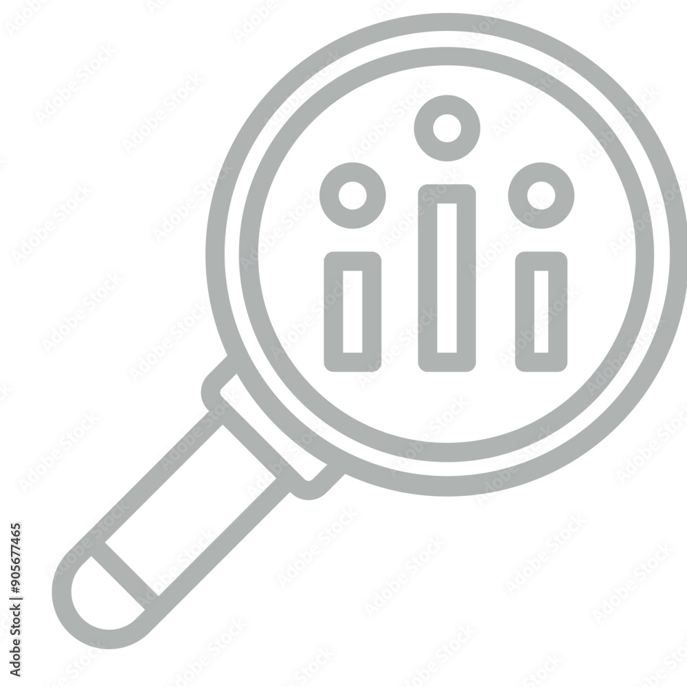 Forecast Analytics Vector Line Grey Icon Design Forecast Analytics Vector Line Grey Icon Design