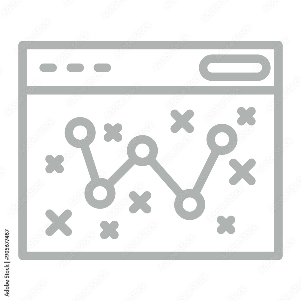 Marketing Strategy Vector Line Grey Icon Design Marketing Strategy Vector Line Grey Icon Design