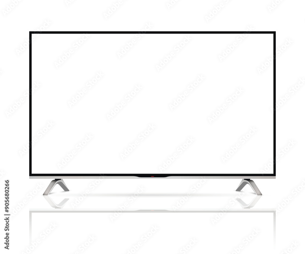 Realistic smart tv screen mockup with reflection Realistic smart tv screen mockup with reflection