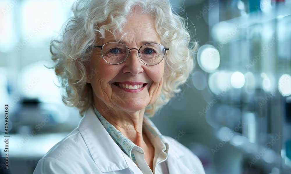 Smiling Senior Female Scientist in Modern Laboratory - research, science, professional, lab
Smiling Senior Female Scientist in Modern Laboratory - research, science, professional, lab