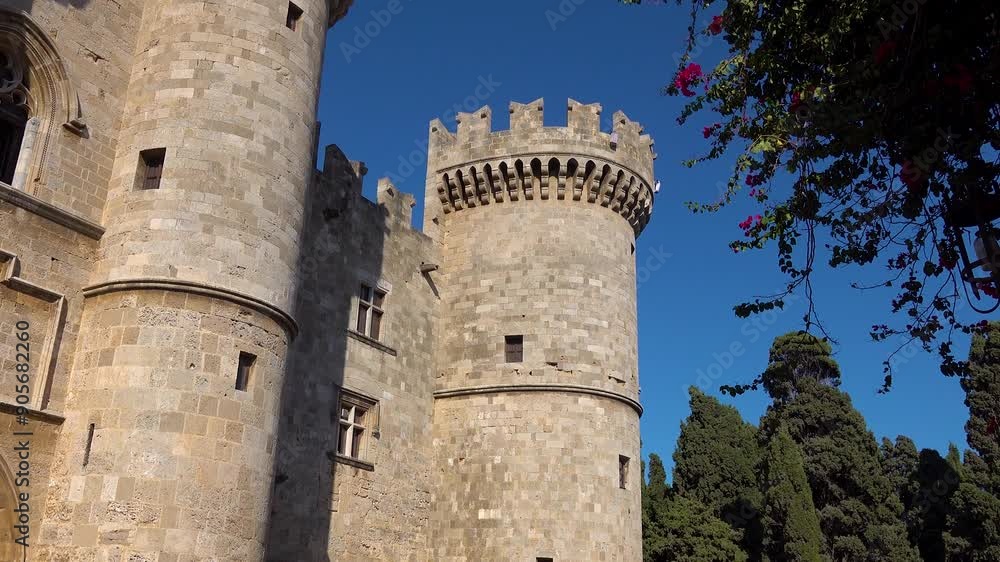 Beautiful close-up castle view on sunny day Beautiful close-up castle view on sunny day