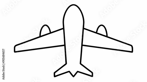 Minimalist Plane Icon Vector Design Template