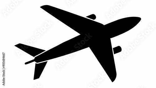 Minimalist Plane Icon Vector Design Template