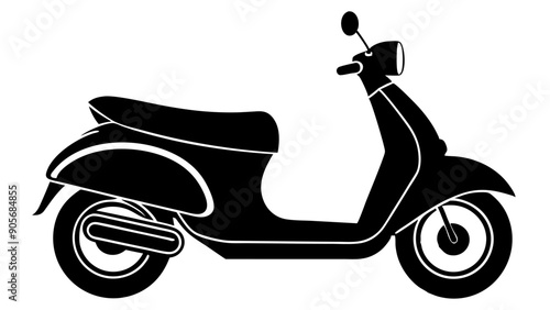 Vintage Vector Scooter Lifestyle Infographic - Printable Graphic Design File