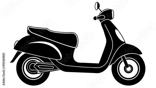 Vintage Vector Scooter Lifestyle Infographic - Printable Graphic Design File