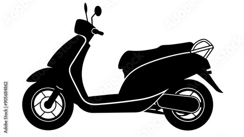 Vintage Vector Scooter Lifestyle Infographic - Printable Graphic Design File