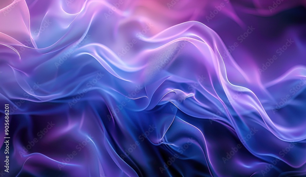 Obraz premium Abstract Purple and Blue Swirling Fabric