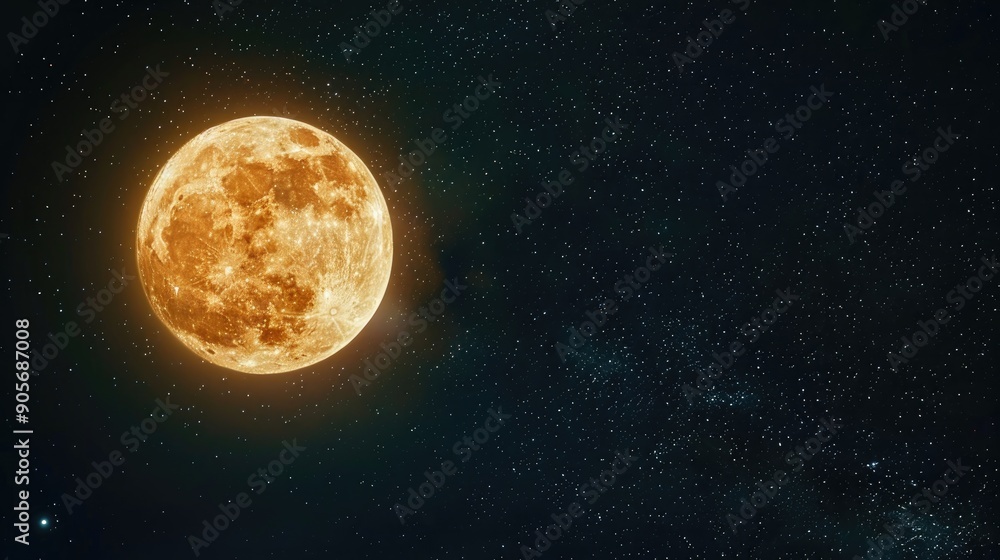 Super full moon on dark background with empty space Super full moon on dark background with empty space