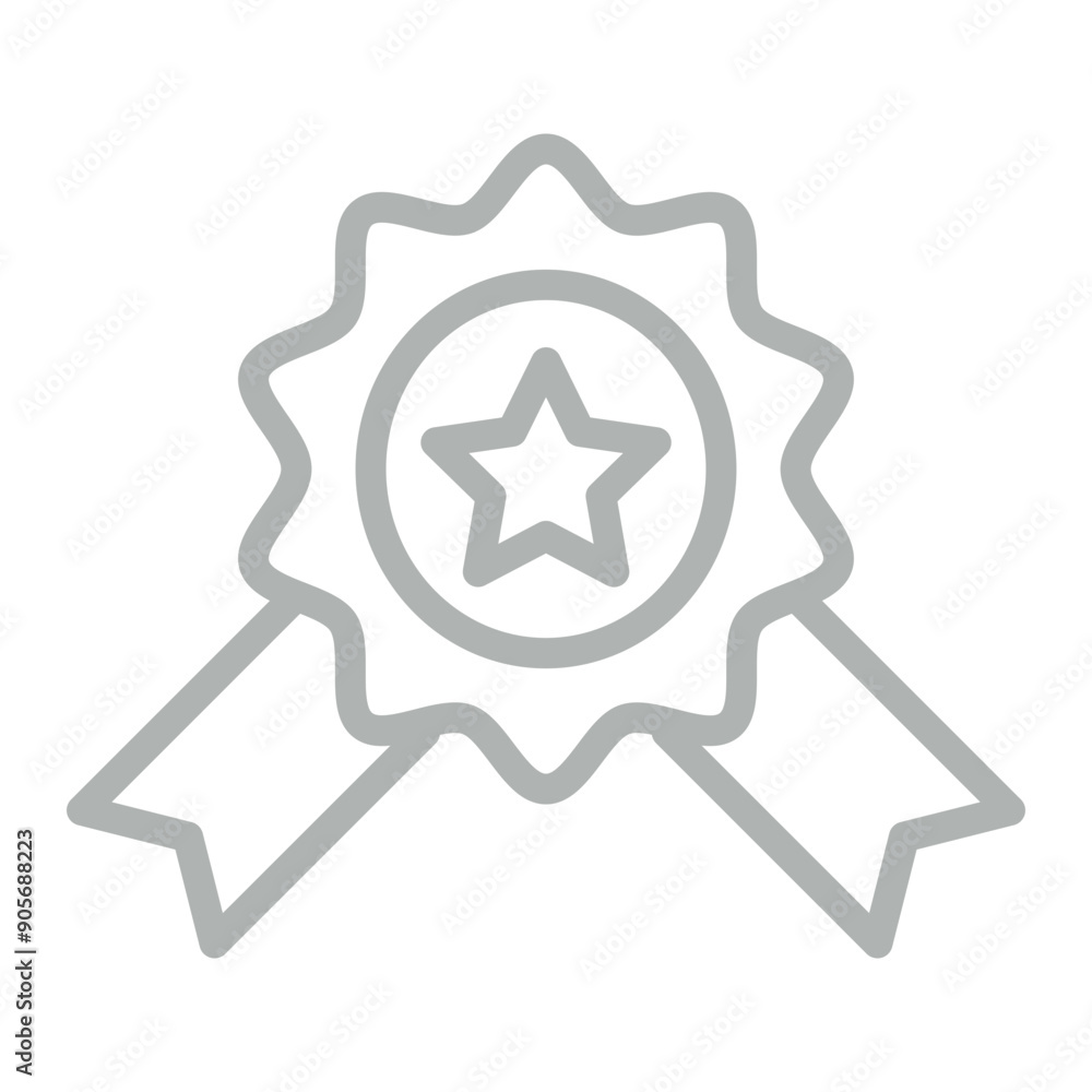 award Vector Line Grey Icon Design award Vector Line Grey Icon Design