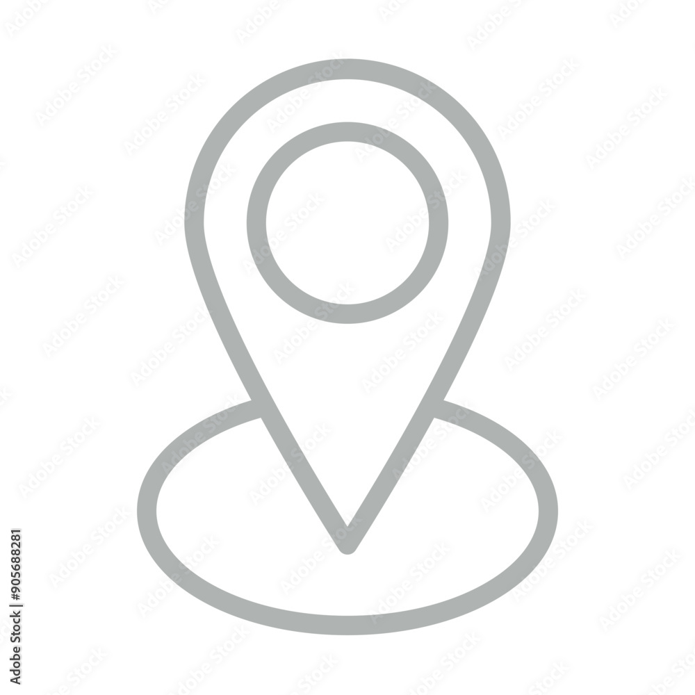 gps Vector Line Grey Icon Design gps Vector Line Grey Icon Design