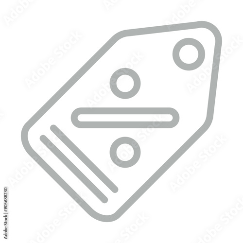tag Vector Line Grey Icon Design