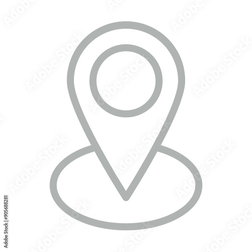 gps Vector Line Grey Icon Design