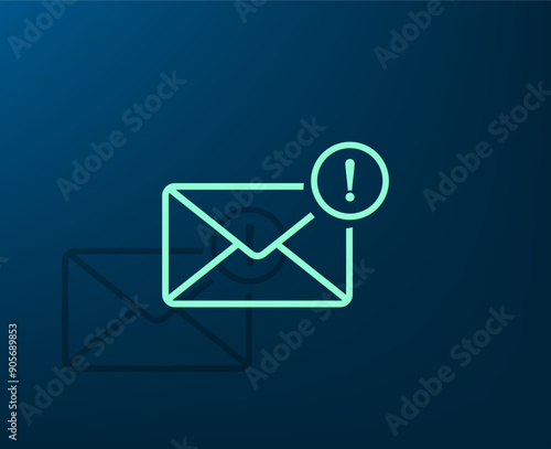 Vector illustration with shadow on blue background with gradient