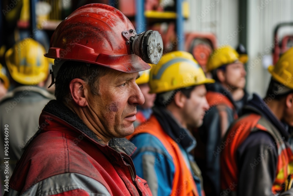 Emergency Drill: Manual Laborers in Action, Instructing Workforce in Emergency Situations Emergency Drill: Manual Laborers in Action, Instructing Workforce in Emergency Situations
