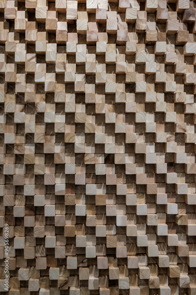 wooden cube pattern wall decoration wooden cube pattern wall decoration
