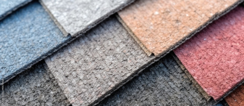 Close-up of Multi-Colored Roofing Tiles Close-up of Multi-Colored Roofing Tiles