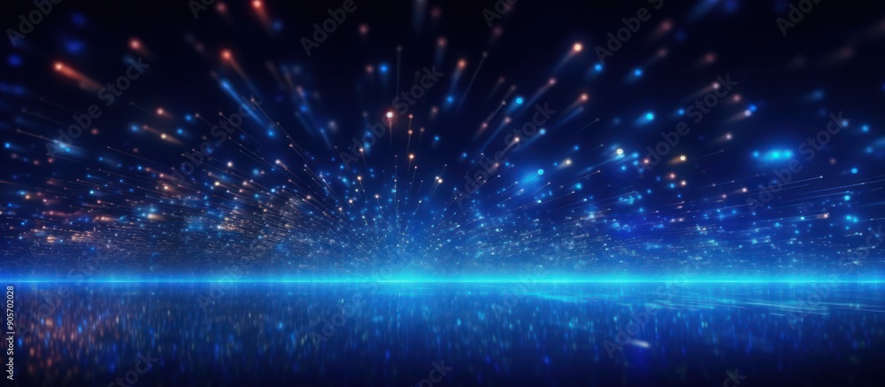 Obraz premium Abstract Blue and Orange Lights