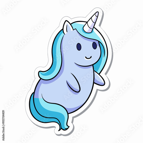  ghostly unicorn with a translucent body 