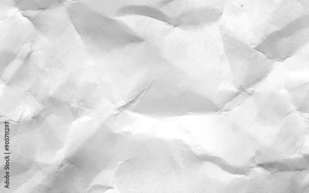 Fototapeta premium White clean crumpled paper background. 