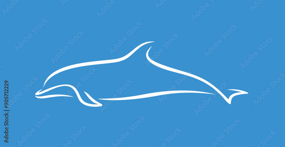 Dolphin logo. Isolated dolphin on white background Dolphin logo. Isolated dolphin on white background