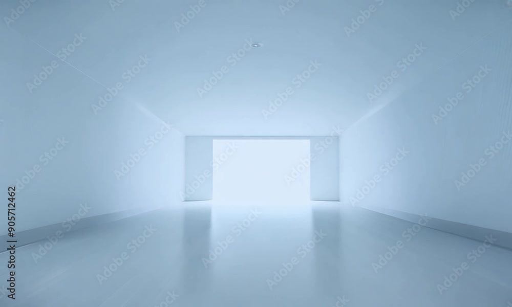 A Bright White Hallway Leading to an Unknown Destination A Bright White Hallway Leading to an Unknown Destination