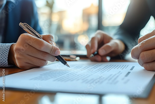 Photograph of a Mentor and Mentee Reviewing a Resume: Providing career advice.