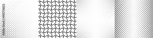 Monochrome geometrical pattern collection