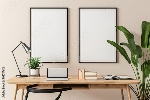 empty frames on a wall